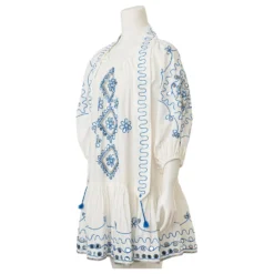 Juliet Dunn Schulterfreies Kleid Mit Gürtel Weiß -Deutschland Fem Leucht Verkaufs-Shop 739606 4