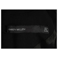 Karen Millen Schwarzes Kleid Mit Satin Revers 9 Karen Millen Schwarzes Kleid Mit Satin Revers -Deutschland Fem Leucht Verkaufs-Shop 740342 5
