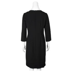 Philosophy Di Alberta Ferretti Schwarzes Langärmliges Kleid Mit Blauem Spitzenbesatz -Deutschland Fem Leucht Verkaufs-Shop 740554 3