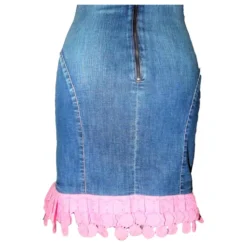 CHRISTIAN LACROIX KLEID PIN UP CANCAN RÜSCHEN GRAFIK T 36/38 Blau -Deutschland Fem Leucht Verkaufs-Shop 771543 6