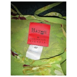 CHRISTIAN LACROIX KLEID KLEID CREPE PISTAZIO KRAWATTE ÜBERKREUZTER HALS ABEND T40/42 Hellgrün -Deutschland Fem Leucht Verkaufs-Shop 771561 4