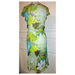 ANTIK BATIK KLEID KLEID COCKTAIL SEIDE STEINE QUASTEN CRENOLINE TL OR 36/38 Grün -Deutschland Fem Leucht Verkaufs-Shop 780187 4