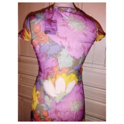 ANTIK BATIK KLEID KLEID PALM BEACH SEIDE STEINE QUASTEN CRENOLINE TS 36 Pink -Deutschland Fem Leucht Verkaufs-Shop 780188 7