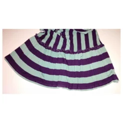 Jean Paul Gaultier GAULTIER KLEID KLEID COUTURE BAYADERE WECHSELNDER AUSSCHNITT RÜCKENKREUZUNG T 38 Pflaume -Deutschland Fem Leucht Verkaufs-Shop 780190 10