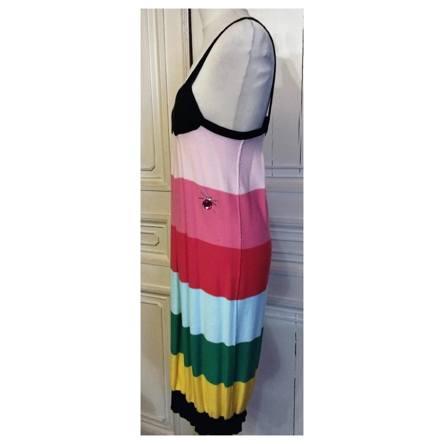 SONIA RYKIEL KLEID AUS PIMAWOLLE MIT DIAMS BIENENBROSCHE S 16 JAHRE ODER S 36/40 Mehrfarben 8 SONIA RYKIEL KLEID AUS PIMAWOLLE MIT DIAMS BIENENBROSCHE S 16 JAHRE ODER S 36/40 Mehrfarben – Bild 8