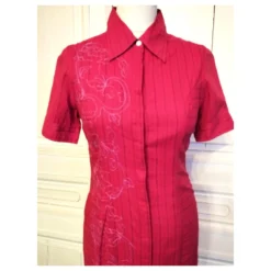 ANTIK BATIK KLEID FOLK KLEID BAYADERE BESTICKTES HEMD TS ODER T36/38 Rot -Deutschland Fem Leucht Verkaufs-Shop 801778 5