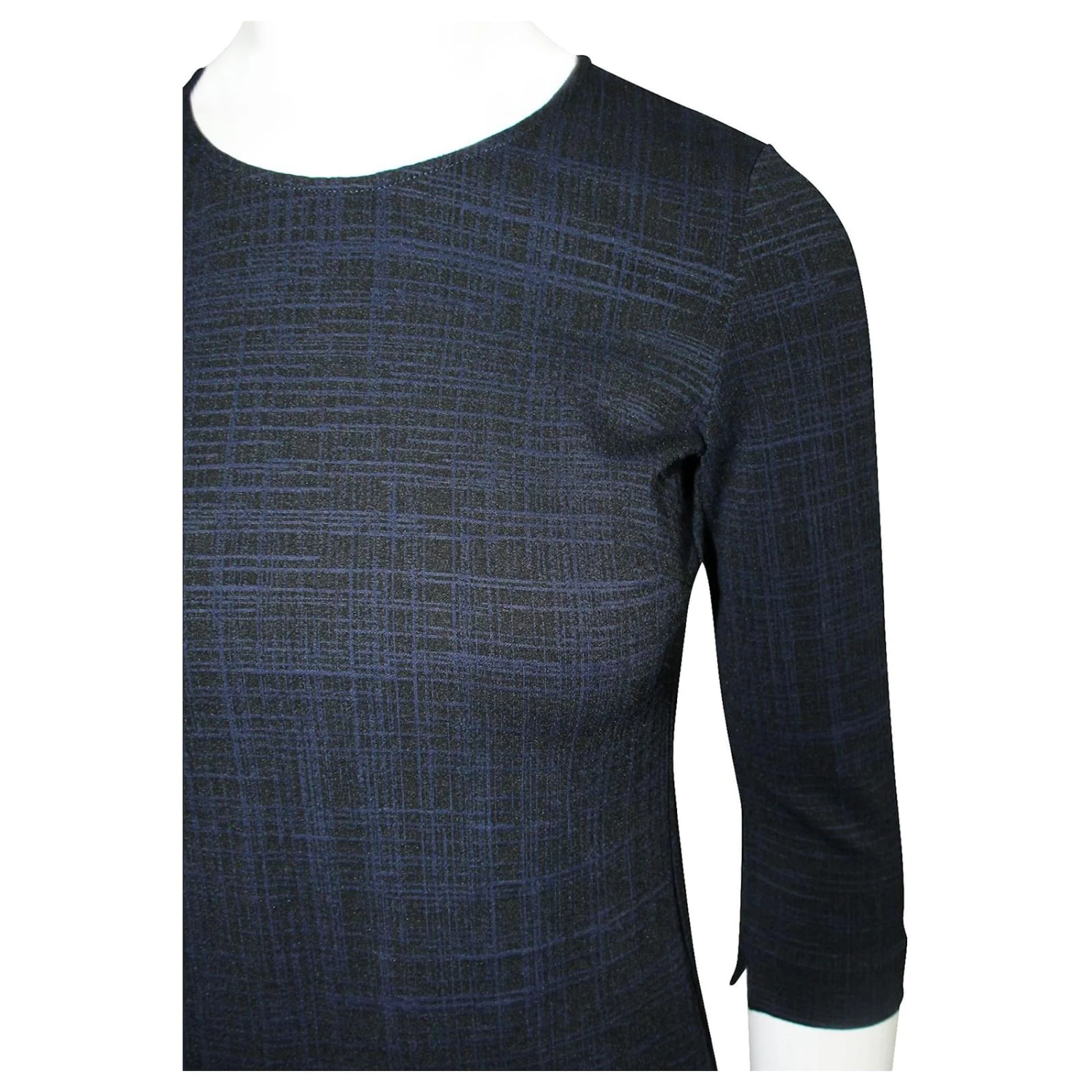 Theory Schmal Geschnittenes Marineblaues Kleid 5 Theory Schmal Geschnittenes Marineblaues Kleid – Bild 5