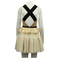 Autre Marque Cremefarbenes, Gestuftes Kleid Mit Neon-Spitze Fleisch 7 Autre Marque Cremefarbenes, Gestuftes Kleid Mit Neon-Spitze Fleisch -Deutschland Fem Leucht Verkaufs-Shop 808261 3