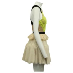 Autre Marque Cremefarbenes, Gestuftes Kleid Mit Neon-Spitze Fleisch 8 Autre Marque Cremefarbenes, Gestuftes Kleid Mit Neon-Spitze Fleisch -Deutschland Fem Leucht Verkaufs-Shop 808261 4