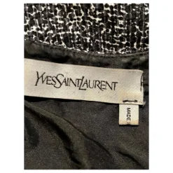 Yves Saint Laurent YSL Seidenboucle-Kleid In Schwarz Und Weiß -Deutschland Fem Leucht Verkaufs-Shop 830119 3