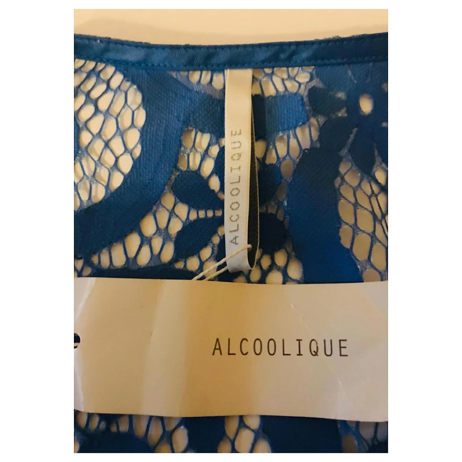 Autre Marque Alkoholisches Guipure-Kleid Blau 6 Autre Marque Alkoholisches Guipure-Kleid Blau – Bild 6