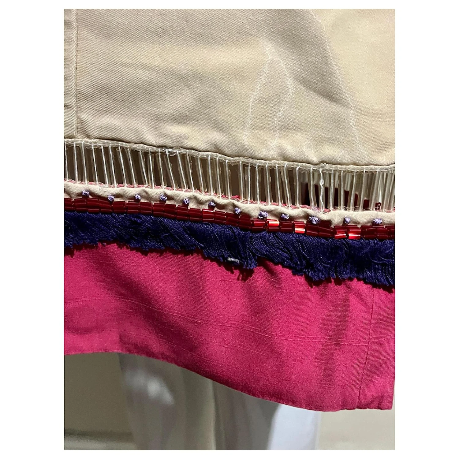 Alberta Ferretti Kleid Aus Wollmischung Mit Metallic-Schimmer Beige Golden 4 Alberta Ferretti Kleid Aus Wollmischung Mit Metallic-Schimmer Beige Golden – Bild 4