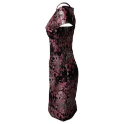 Dolce & Gabbana Schulterfreies Kleid Aus Lurex Mit Blumenmuster Aus Schwarzem Polyester -Deutschland Fem Leucht Verkaufs-Shop 862350 3