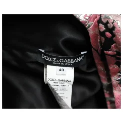 Dolce & Gabbana Schulterfreies Kleid Aus Lurex Mit Blumenmuster Aus Schwarzem Polyester -Deutschland Fem Leucht Verkaufs-Shop 862350 7