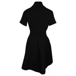 Victoria Beckham Kleid Mit Stehkragen Aus Schwarzer Viskose -Deutschland Fem Leucht Verkaufs-Shop 863454 3