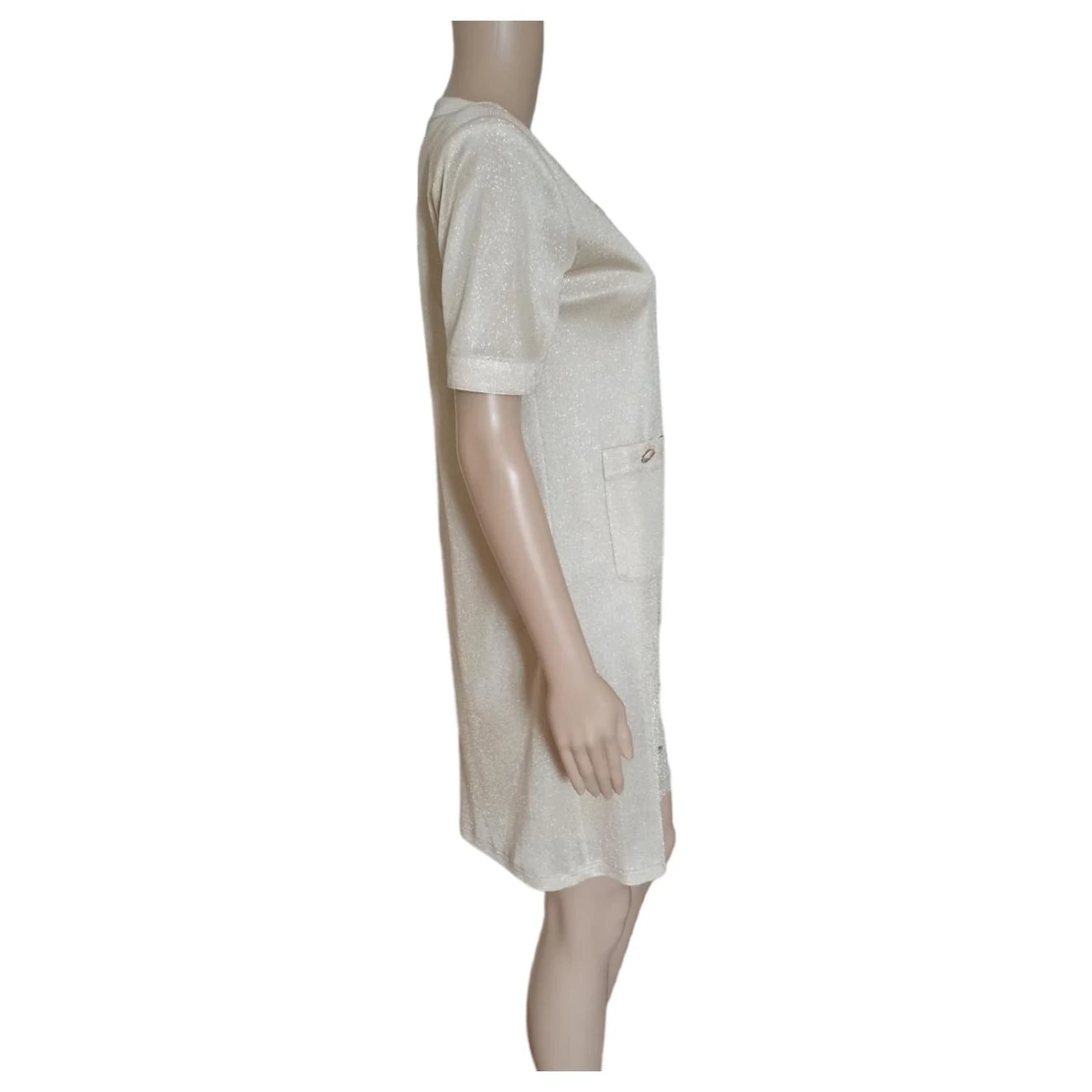 Glänzendes Goldenes Chanel-Kleid 3 Glänzendes Goldenes Chanel-Kleid – Bild 3