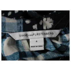 Diane Von Furstenberg Polka Dot Patch Print Kleid Aus Marineblauer Seide -Deutschland Fem Leucht Verkaufs-Shop 871099 4