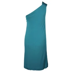 Schulterfreies, ärmelloses Kleid Von Gucci In Blaugrünem Acetat -Deutschland Fem Leucht Verkaufs-Shop 871110 3