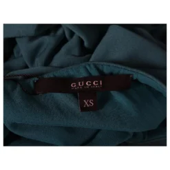 Schulterfreies, ärmelloses Kleid Von Gucci In Blaugrünem Acetat -Deutschland Fem Leucht Verkaufs-Shop 871110 4