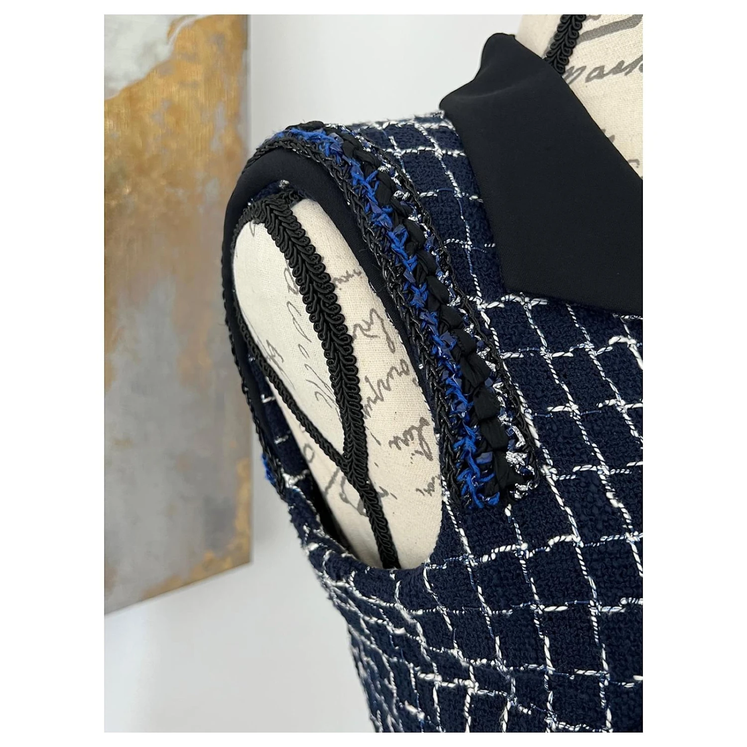 Chanel, 8,7K$ Lesage Tweed-Kleid Blau 10 Chanel, 8,7K$ Lesage Tweed-Kleid Blau – Bild 10