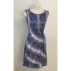 Diane Von Furstenberg Neues Della Kleid In Python Pop Medium Blue Iris Schwarz Weiß Lila -Deutschland Fem Leucht Verkaufs-Shop 89449 5