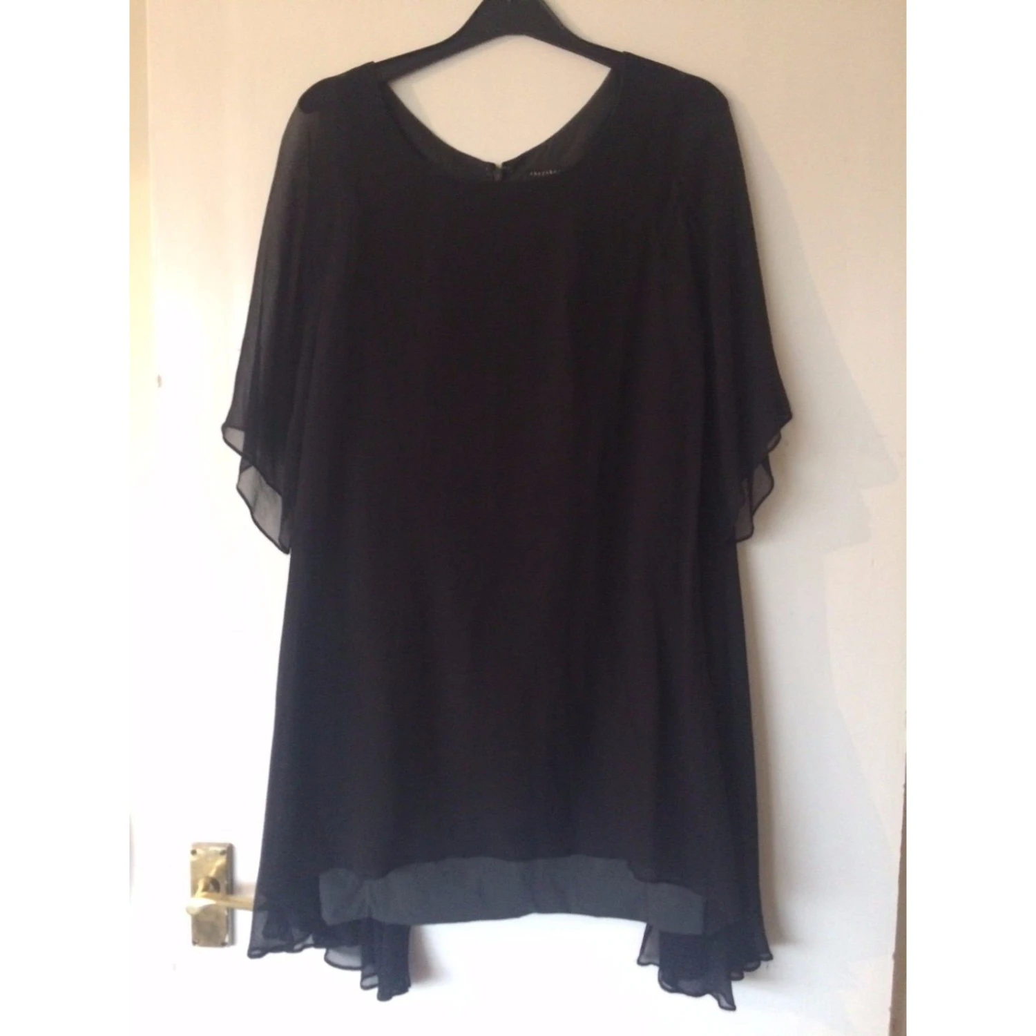 Autre Marque Dalmy Fishu Kleid Schwarz Anthrazitgrau 2 Autre Marque Dalmy Fishu Kleid Schwarz Anthrazitgrau – Bild 2