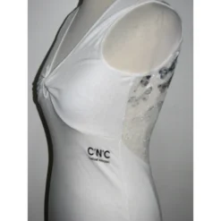 Costume National Kleid Mit Spitze Weiß -Deutschland Fem Leucht Verkaufs-Shop 92899 5