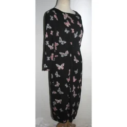 Autre Marque Kleid Mit Schmetterlingsmuster Anthrazitgrau -Deutschland Fem Leucht Verkaufs-Shop 93034 3