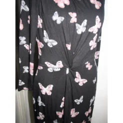 Autre Marque Kleid Mit Schmetterlingsmuster Anthrazitgrau -Deutschland Fem Leucht Verkaufs-Shop 93034 5