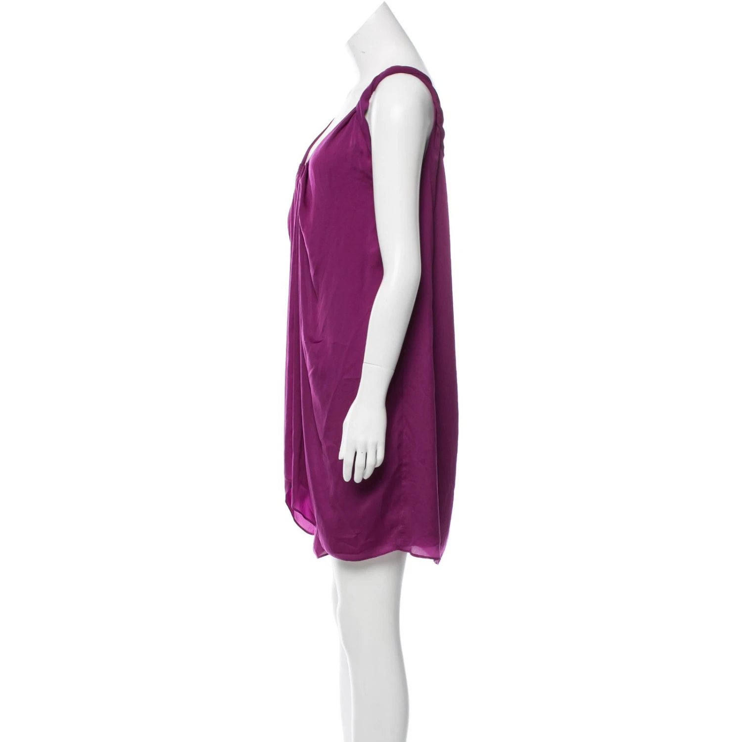 Diane Von Furstenberg Lila Kleid Mit Schößchen Fuschia 2 Diane Von Furstenberg Lila Kleid Mit Schößchen Fuschia – Bild 2