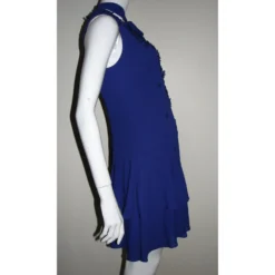 Karen Millen Atemberaubendes Kleid Neu Blau 12 Karen Millen Atemberaubendes Kleid Neu Blau -Deutschland Fem Leucht Verkaufs-Shop 98533 4