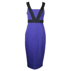 Ted Baker Lila Kleid Mit Schwarzen Stretch-Trägern