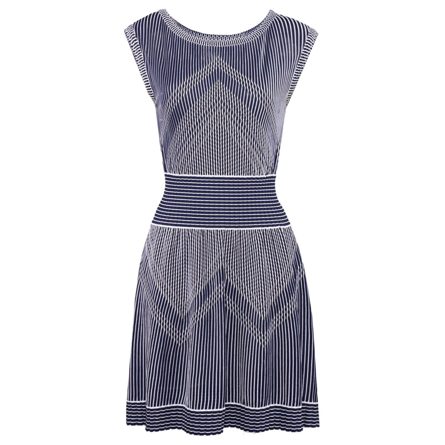 Chanel Hübsch Gestreiftes Kleid Mehrfarben 1 Chanel Hübsch Gestreiftes Kleid Mehrfarben