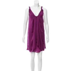 Diane Von Furstenberg Lila Kleid Mit Schößchen Fuschia