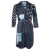 Diane Von Furstenberg Polka Dot Patch Print Kleid Aus Marineblauer Seide