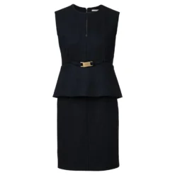 Diane Von Furstenberg Delian Kleid Mit Schößchen Schwarz