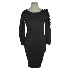 Escada Kleid Aus Seidenstrick Grau