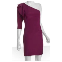 Diane Von Furstenberg DvF Ein Schulteriges Seiden-Cobb-Kleid Fuschia
