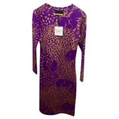 Bitte Kai Rand Kleid Mit Abstraktem Tierdruck Golden Lila