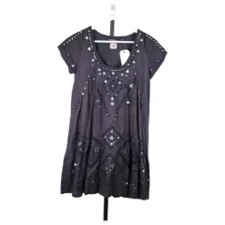 Antik Batik Kurzes Kleid 38 Grau