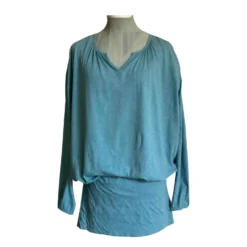 Autre Marque Tunika-Kleid Oder Minikleid Baumwolle Blau T.36-38 Hellblau