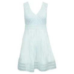 J. Crew J.Crew Off-White Besticktes Kleid Mit V-Ausschnitt Weiß Roh