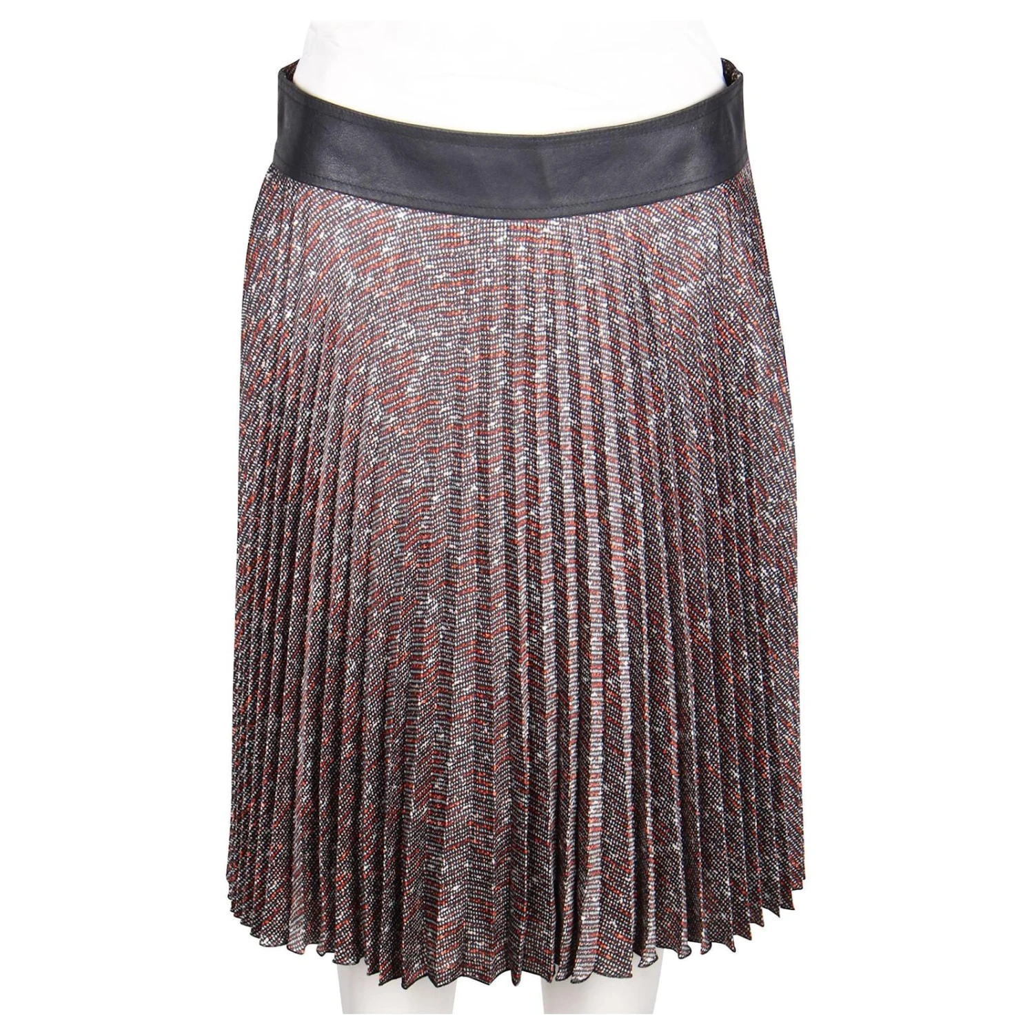 Karen Millen Kleid Mit Faltenrock Und Print Braun 1 Karen Millen Kleid Mit Faltenrock Und Print Braun