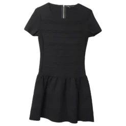 Maje Fit And Flare Kleid Aus Schwarzer Viskose