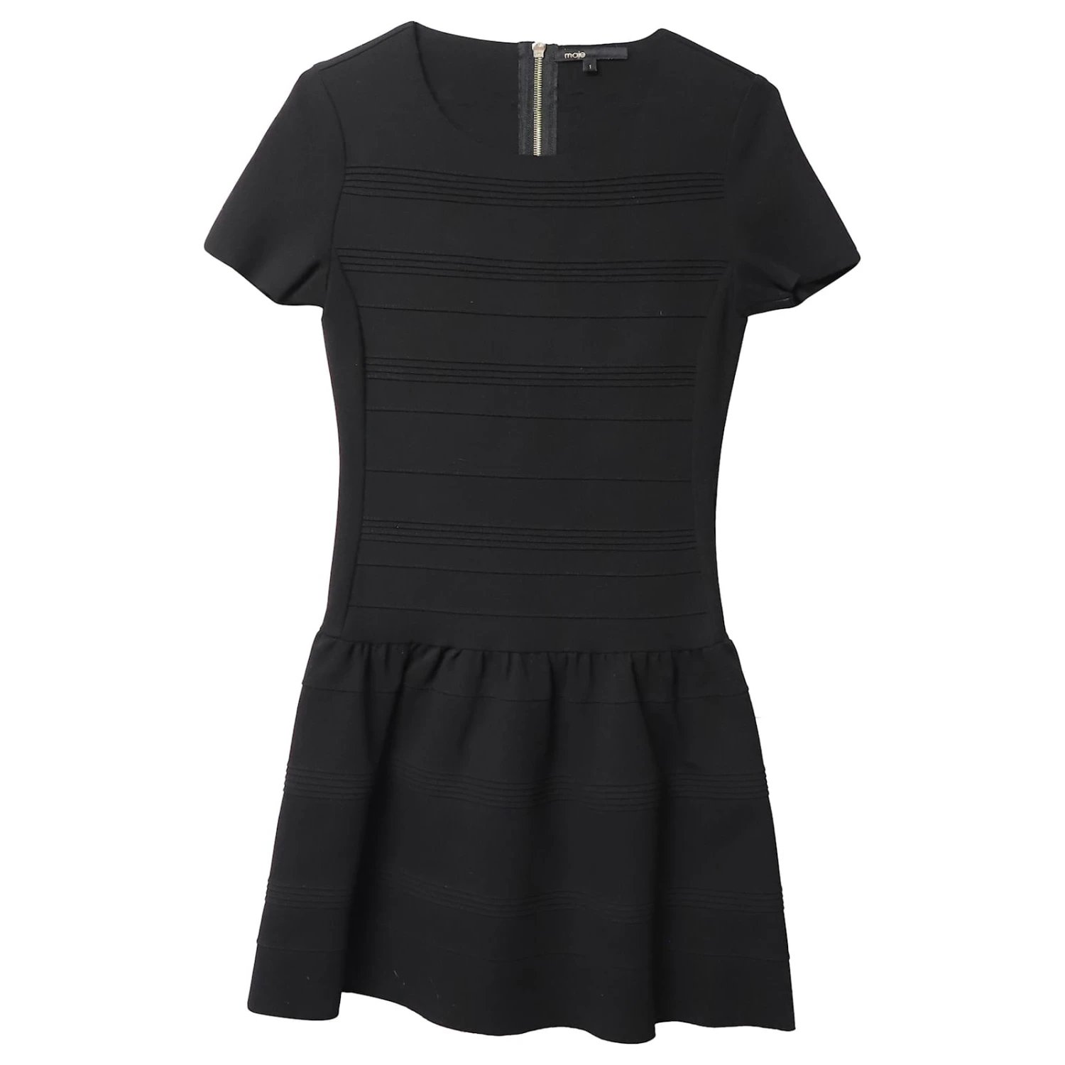 Maje Fit And Flare Kleid Aus Schwarzer Viskose 1 Maje Fit And Flare Kleid Aus Schwarzer Viskose