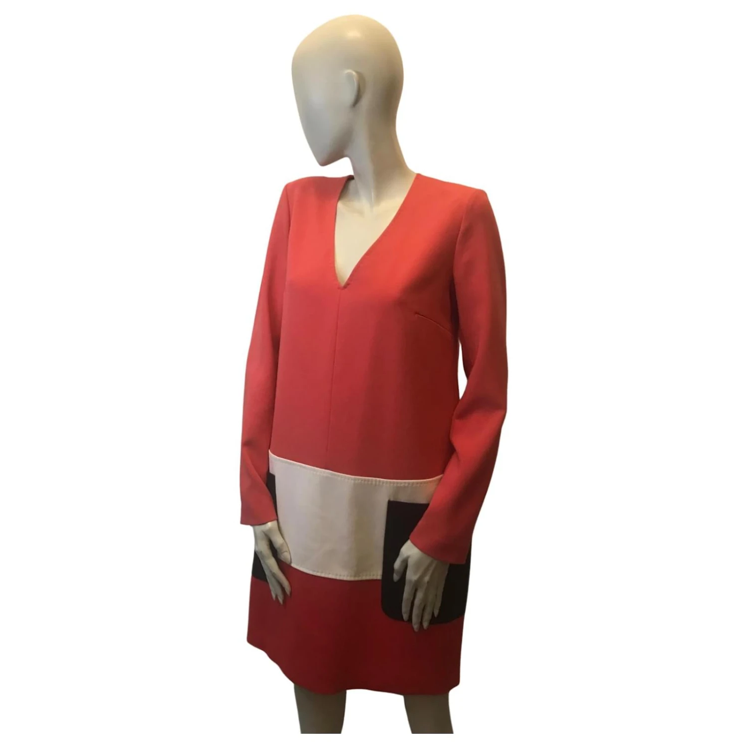 Max Mara Kleid Mit Langen Ärmeln Mehrfarben 1 Max Mara Kleid Mit Langen Ärmeln Mehrfarben