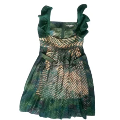 Les Petites Kleid Mehrfarben Grün