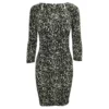 Michael Kors Schwarzes Bedrucktes Kleid