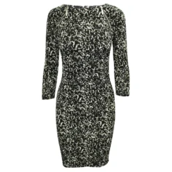 Michael Kors Schwarzes Bedrucktes Kleid