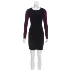 Diane Von Furstenberg DVF Octavia Kleid Schwarz Lila